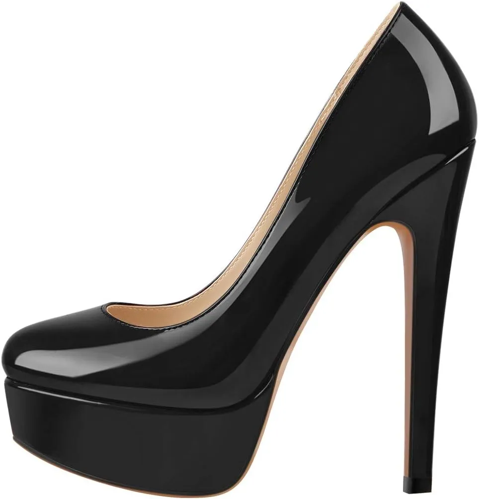 Richealnana Women's Double Platform Stiletto High Heel Pumps