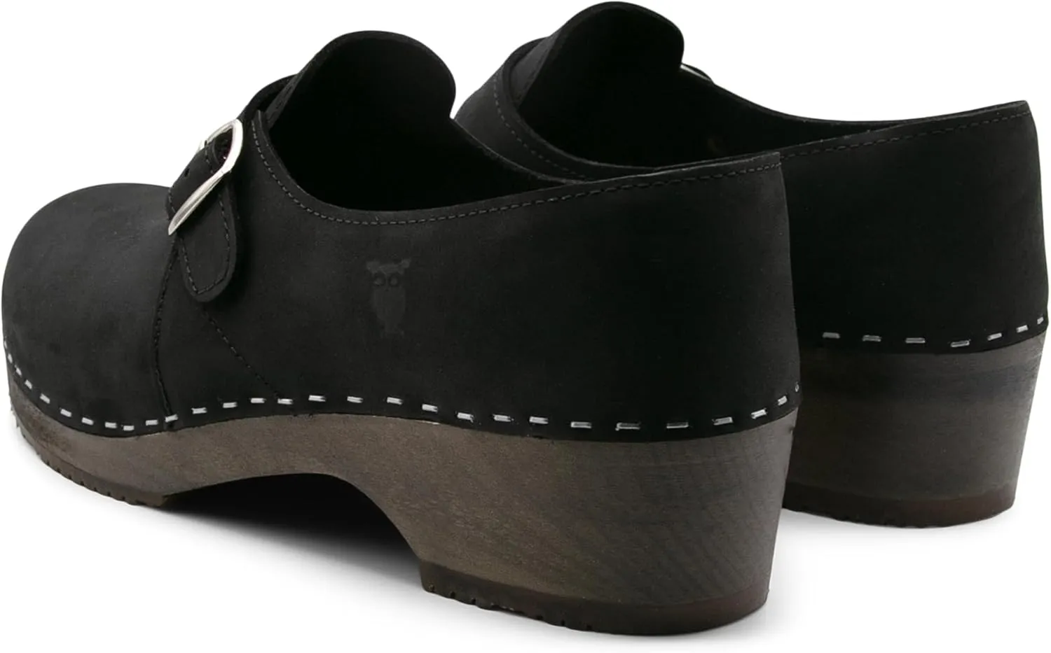 Sandgrens Handmade Swedish Wood Closed-Back Clogs for Men, Low Heel | Gunnar