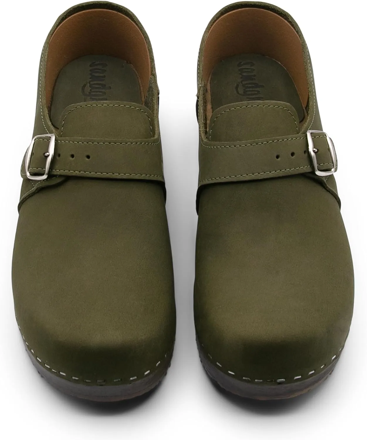 Sandgrens Handmade Swedish Wood Closed-Back Clogs for Men, Low Heel | Gunnar