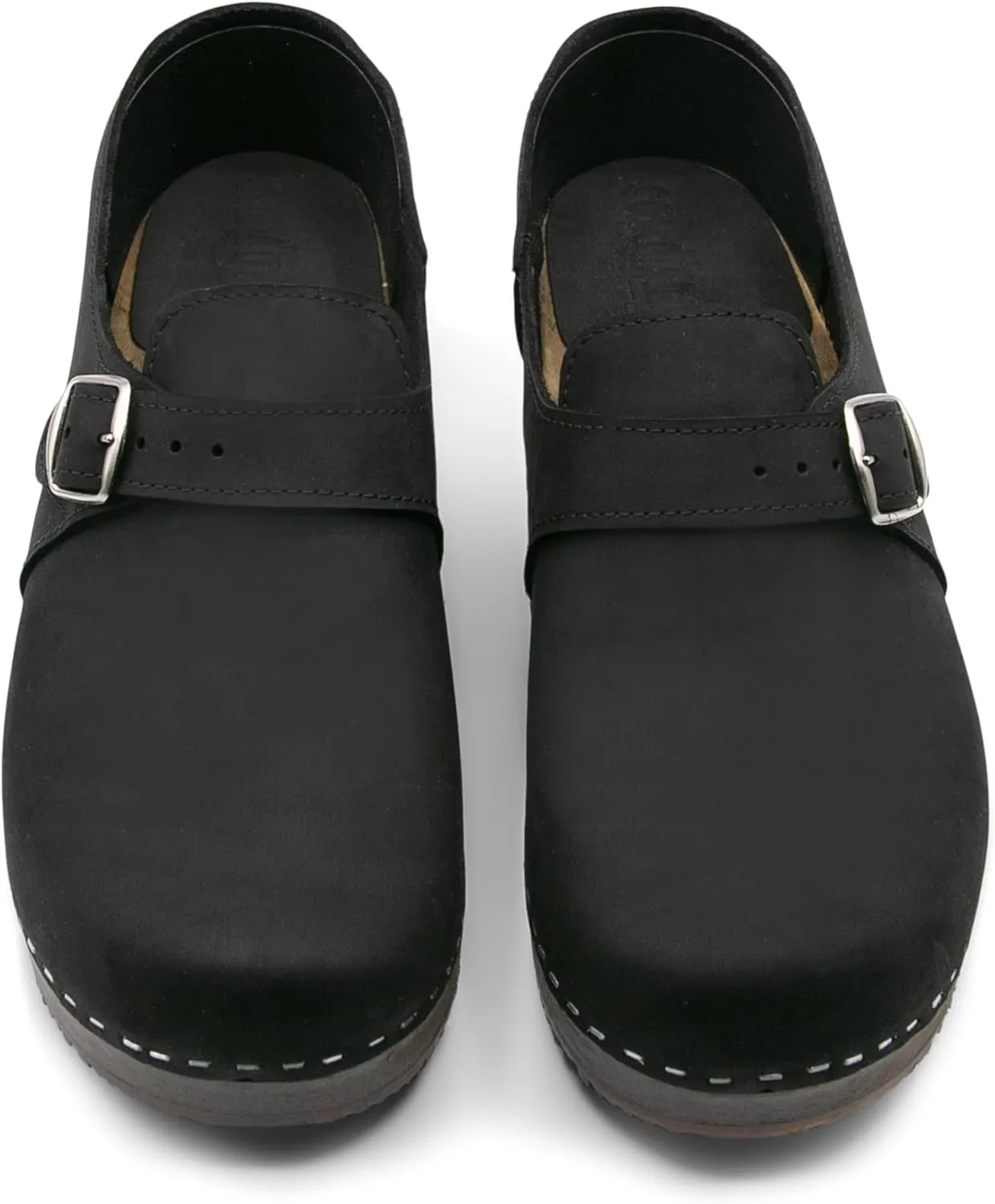 Sandgrens Handmade Swedish Wood Closed-Back Clogs for Men, Low Heel | Gunnar