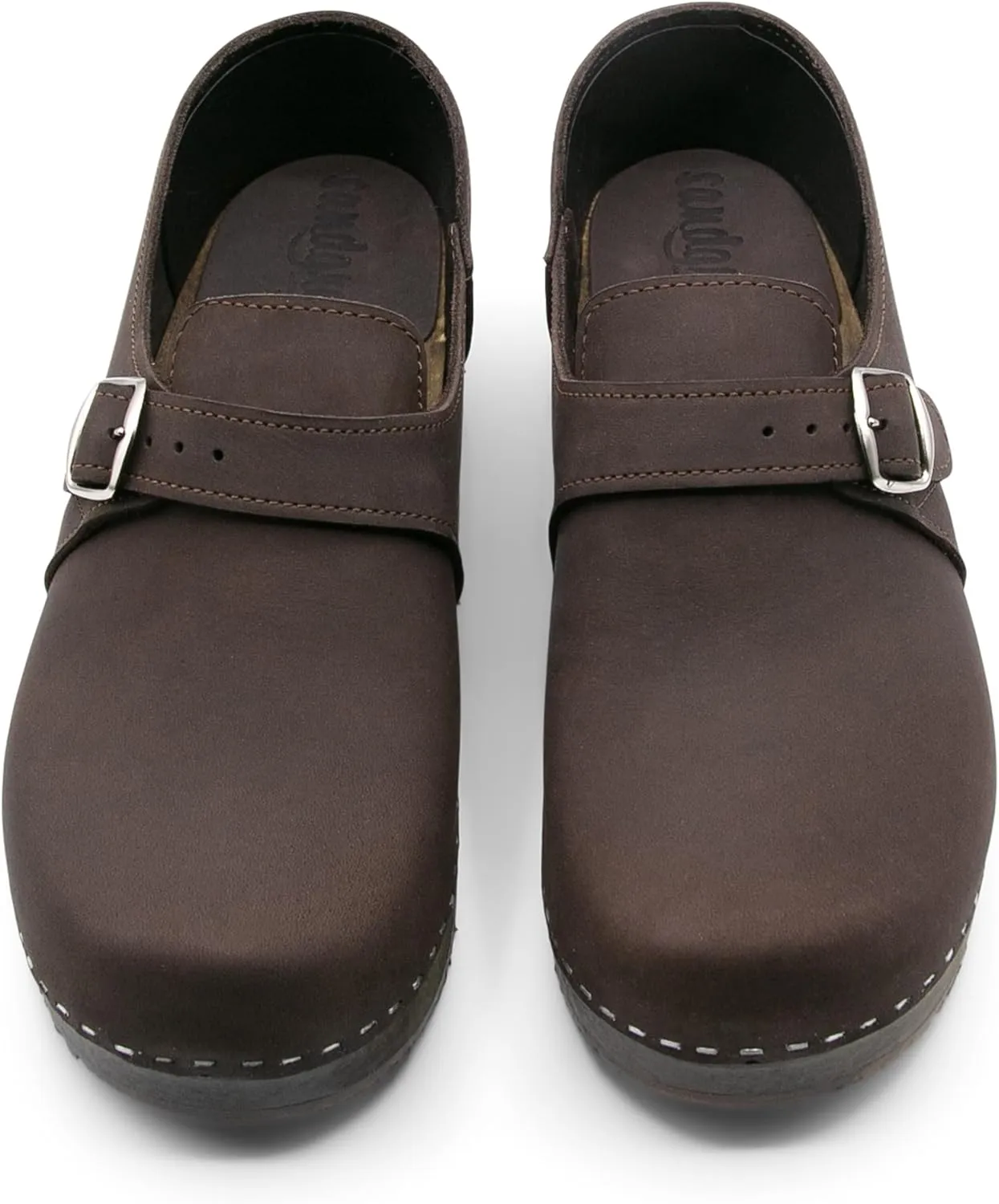 Sandgrens Handmade Swedish Wood Closed-Back Clogs for Men, Low Heel | Gunnar