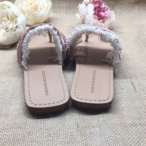 Sigerson Morrison Woven Sandal, Size 8.5 M - Pink