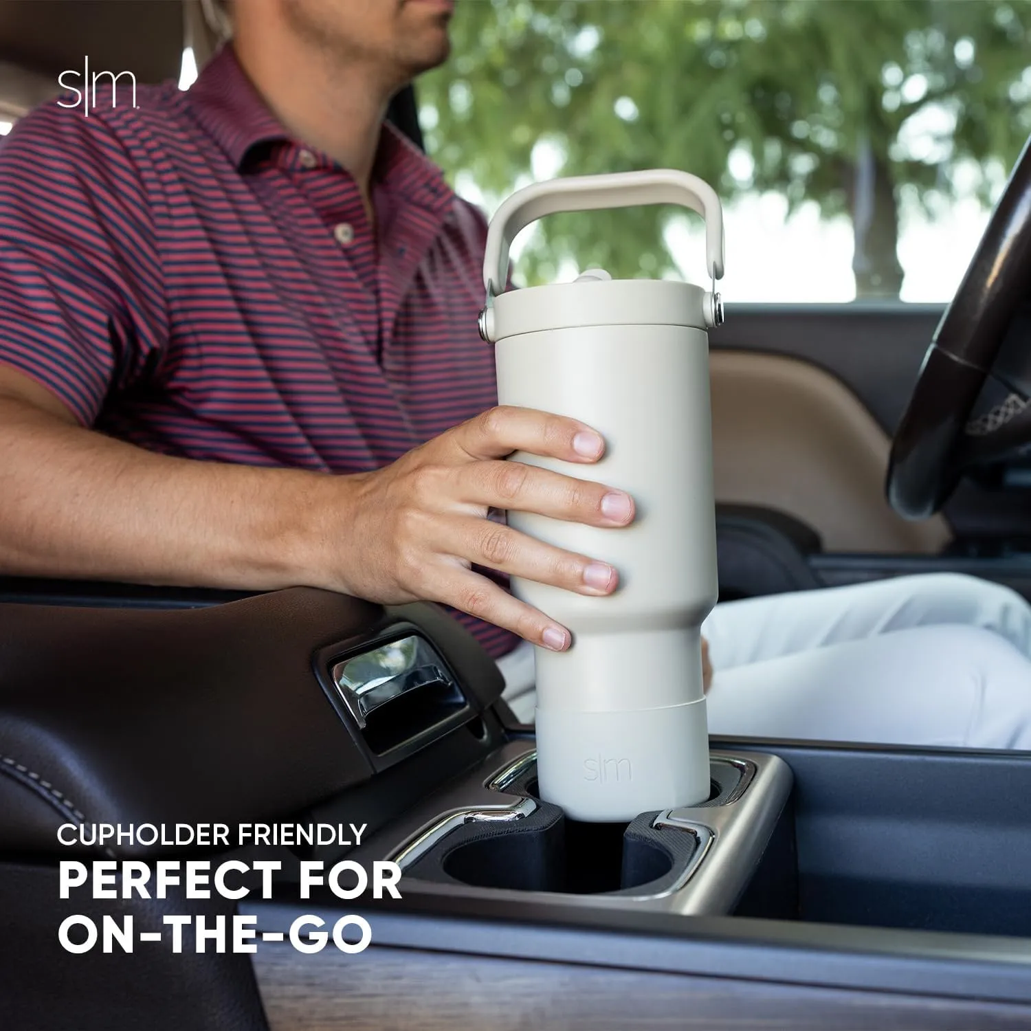 Simple Modern Trek Pivot | 40oz Flip Straw Tumbler with Handle | Water Bottle & Boot | Interchangeable Straw & Chug Lids | Insulated Stainless Steel Jug | Gym Sports Outdoors | Buttercup