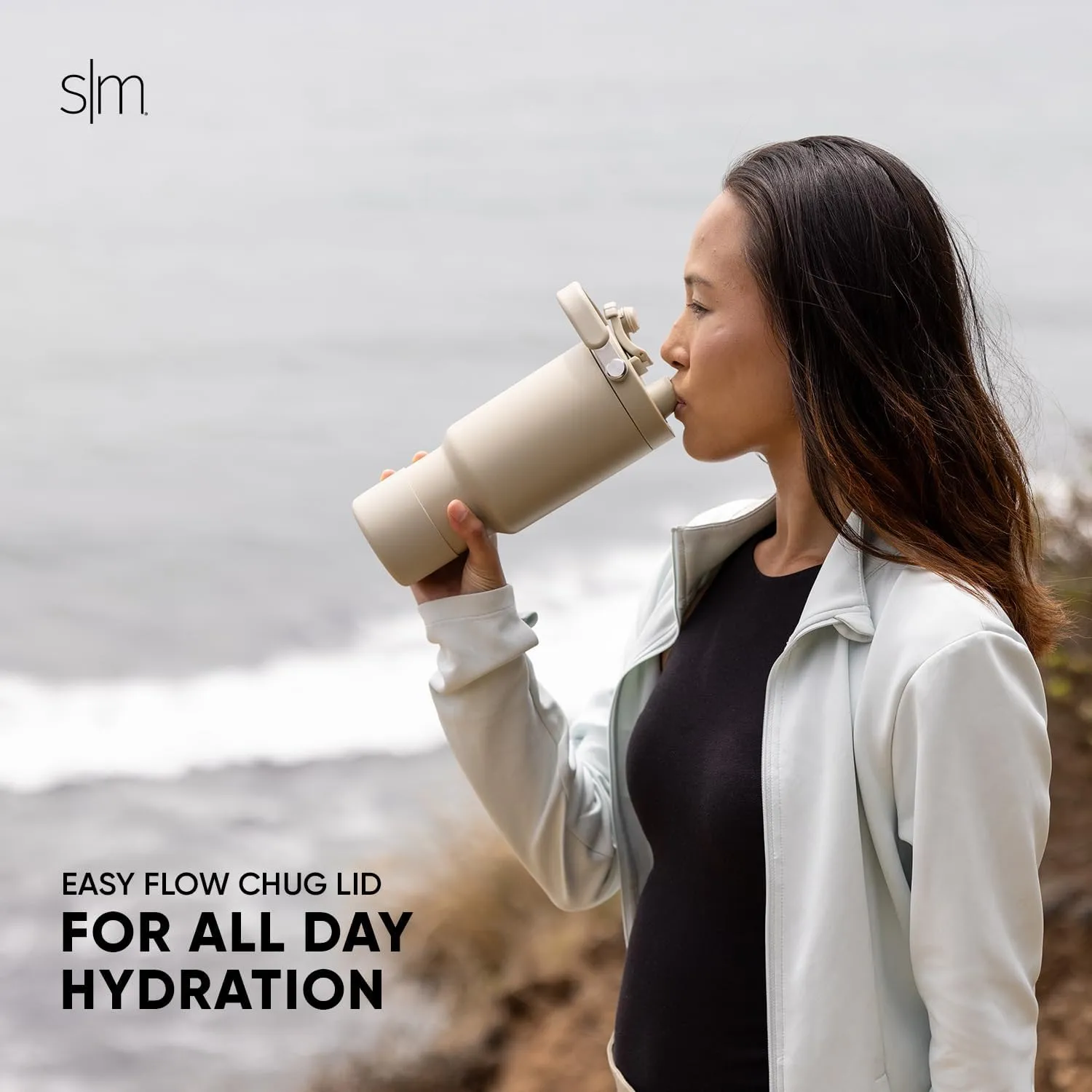 Simple Modern Trek Pivot | 40oz Flip Straw Tumbler with Handle | Water Bottle & Boot | Interchangeable Straw & Chug Lids | Insulated Stainless Steel Jug | Gym Sports Outdoors | Buttercup