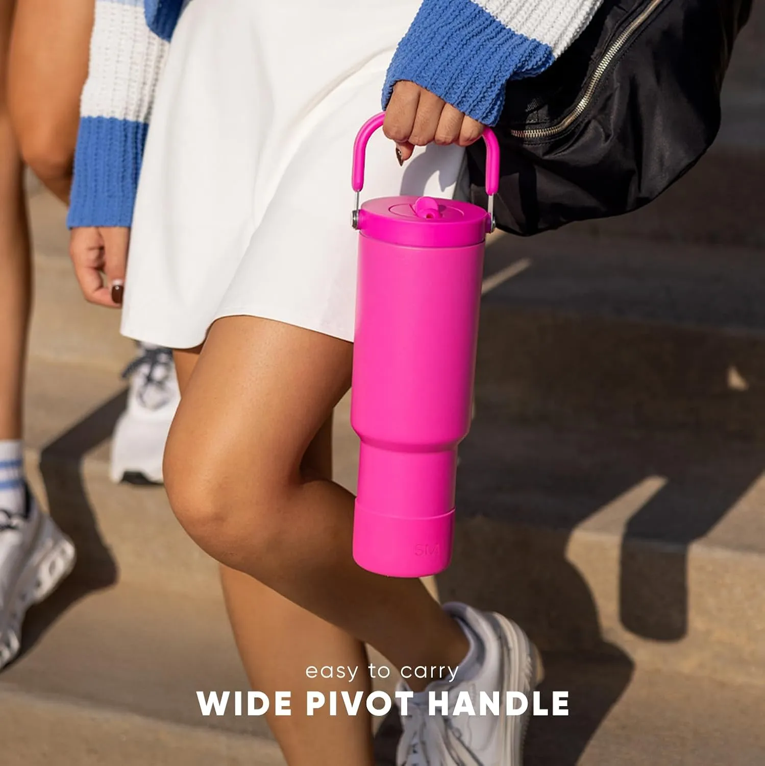 Simple Modern Trek Pivot | 40oz Flip Straw Tumbler with Handle | Water Bottle & Boot | Interchangeable Straw & Chug Lids | Insulated Stainless Steel Jug | Gym Sports Outdoors | Canary