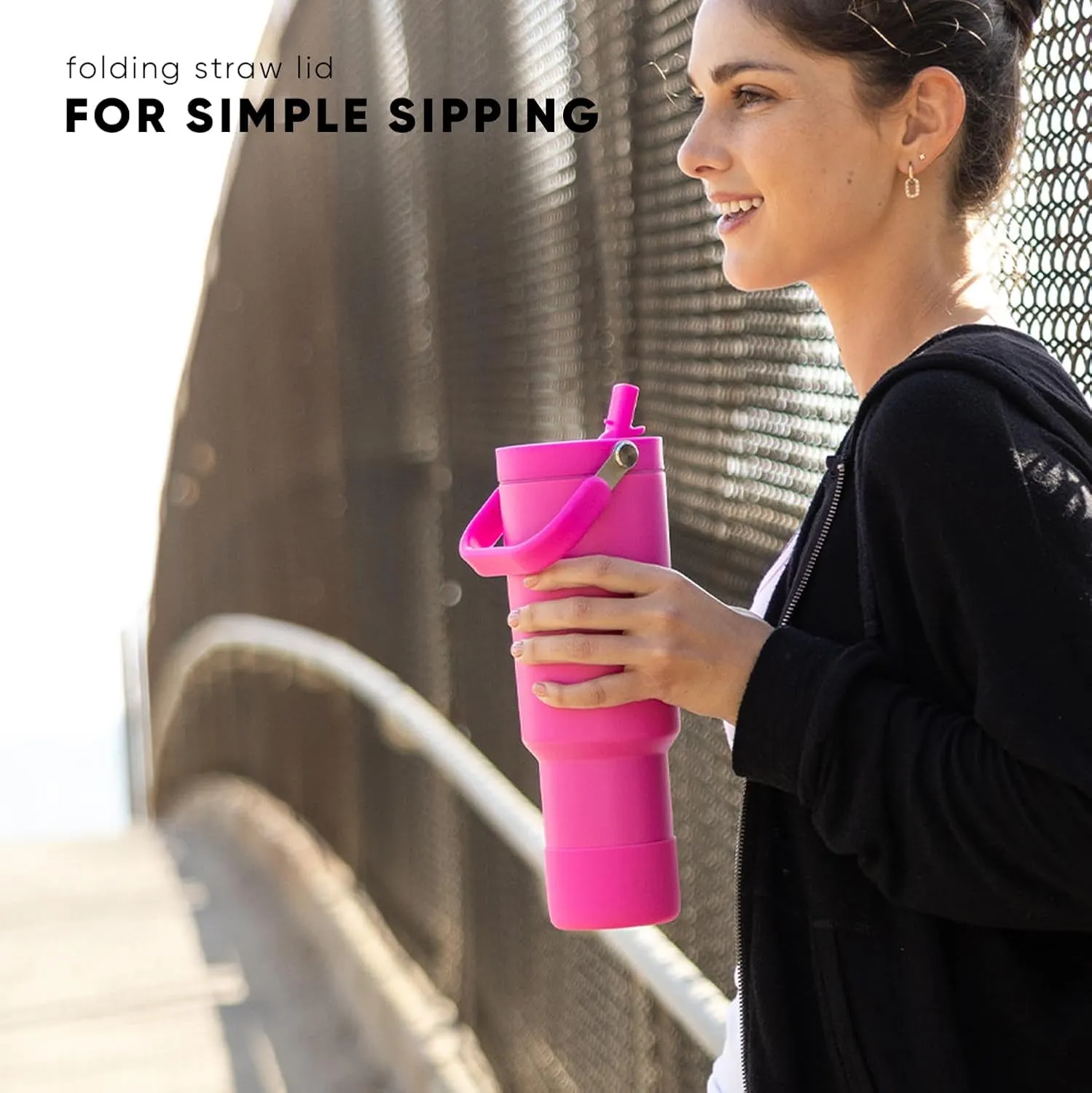 Simple Modern Trek Pivot | 40oz Flip Straw Tumbler with Handle | Water Bottle & Boot | Interchangeable Straw & Chug Lids | Insulated Stainless Steel Jug | Gym Sports Outdoors | Canary