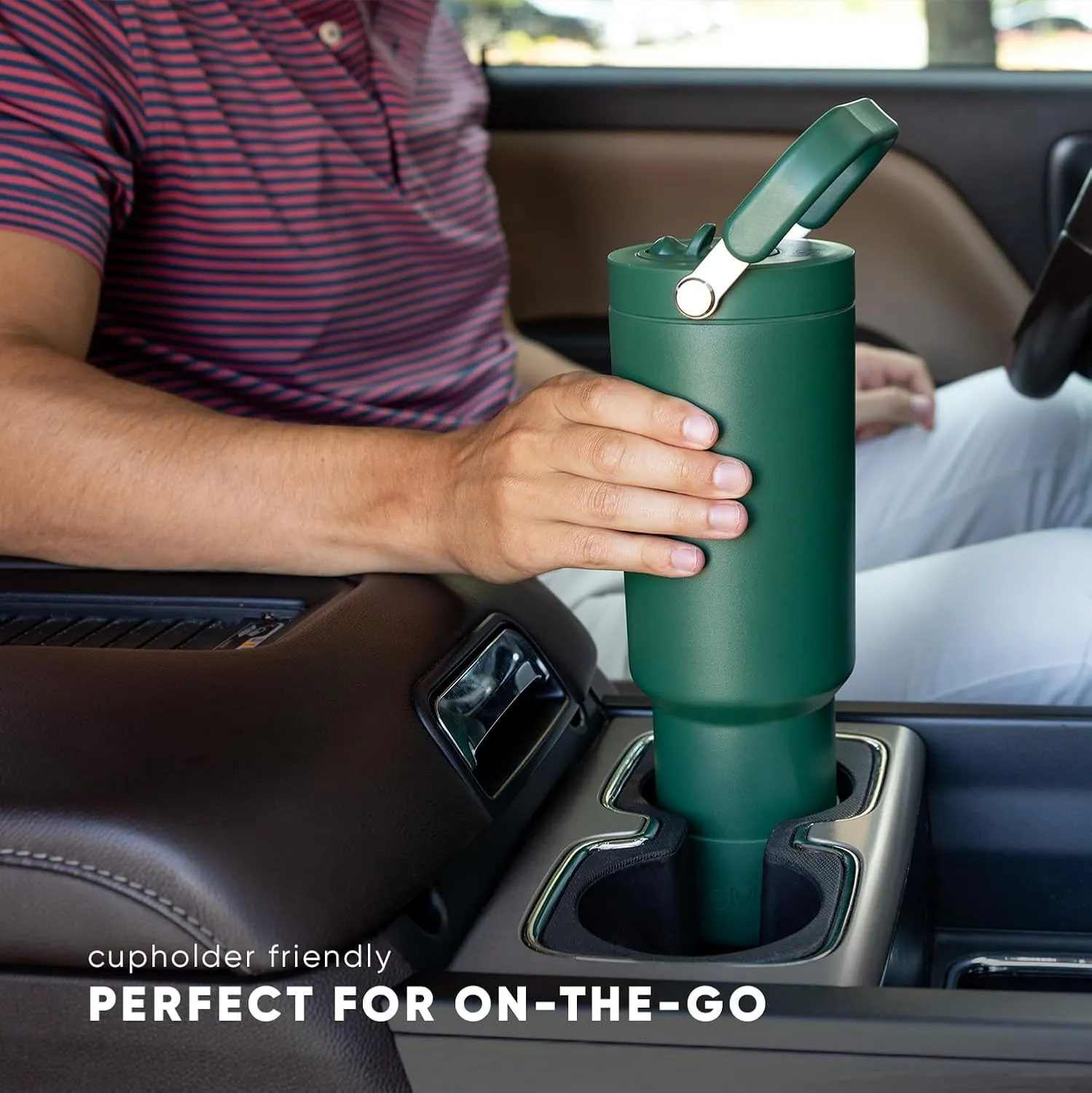 Simple Modern Trek Pivot | 40oz Flip Straw Tumbler with Handle | Water Bottle & Boot | Interchangeable Straw & Chug Lids | Insulated Stainless Steel Jug | Gym Sports Outdoors | Canary