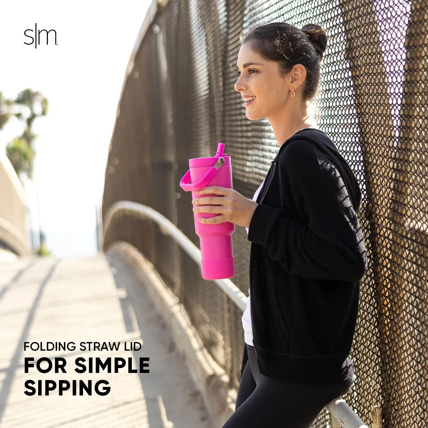 Simple Modern Trek Pivot | 40oz Flip Straw Tumbler with Handle | Water Bottle & Boot | Interchangeable Straw & Chug Lids | Insulated Stainless Steel Jug | Gym Sports Outdoors | Kaleidoscope