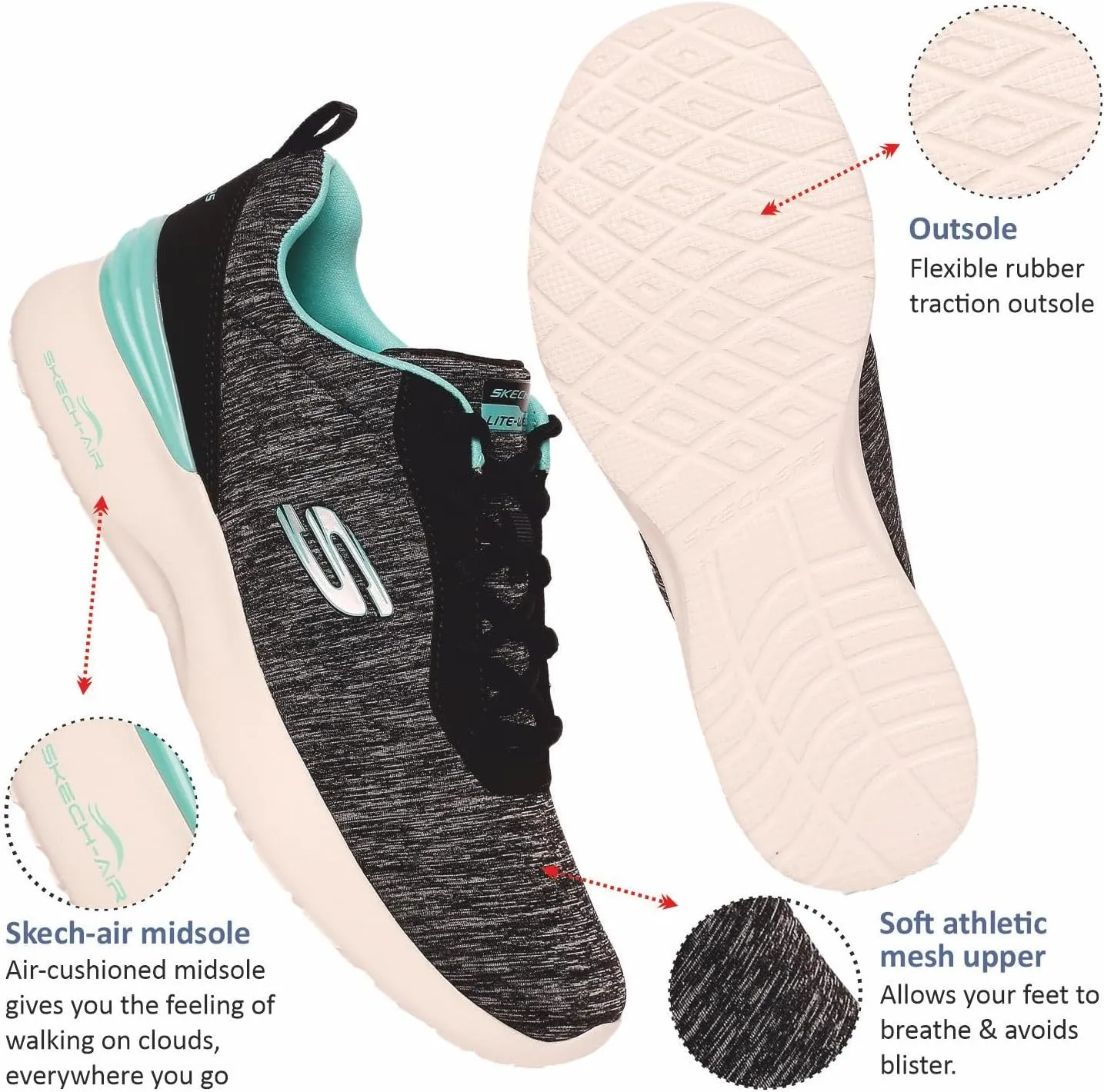 Skechers Women's D'Lites Original Lace-Up Sneaker
