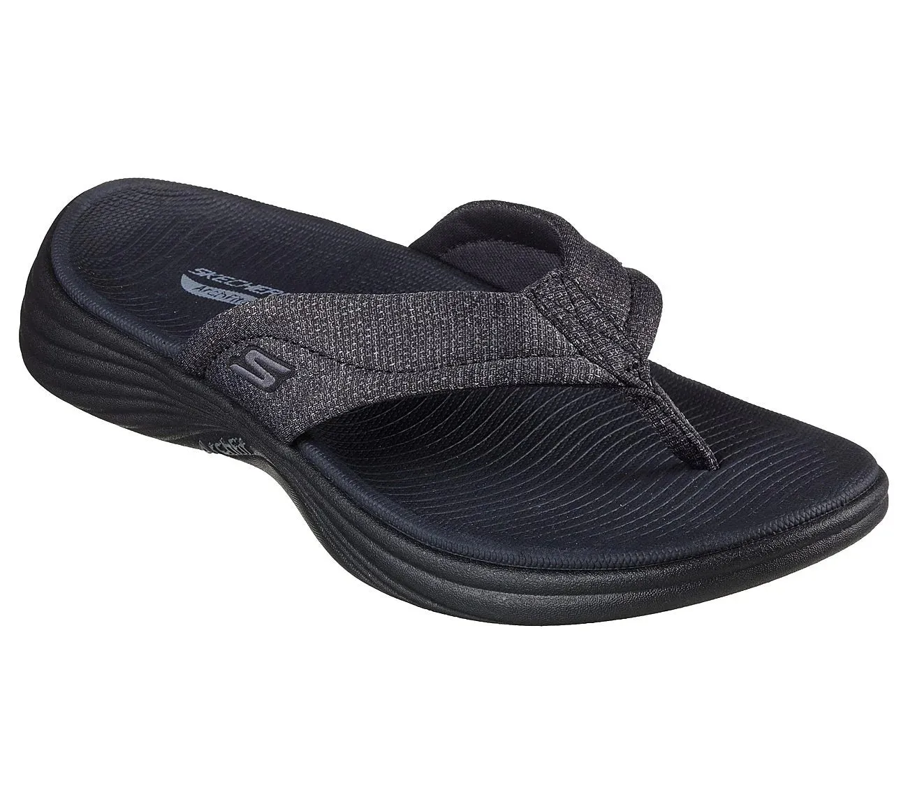 .Skechers Womens Jandal Arch Fit Radiance  - Gleam Black/Black - (141300.BBK) - GSM - R2L16