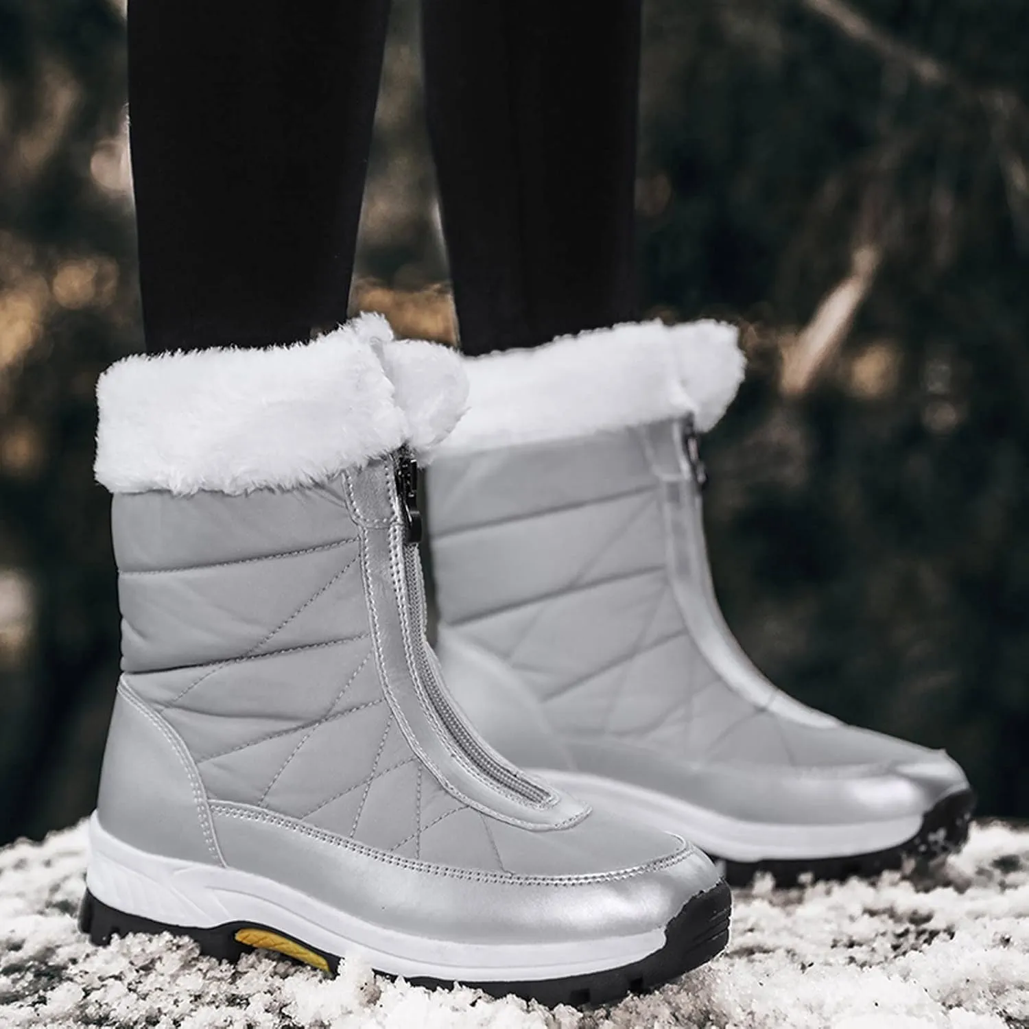 Snow Boots Cute Snow Boots for Women Waterproof Warm Non Slip Snow Boots for Women Wide Extra Wide Calf Womens Snow Boots Winter Womens Boots Snow Womens Winter Ankle Boots
