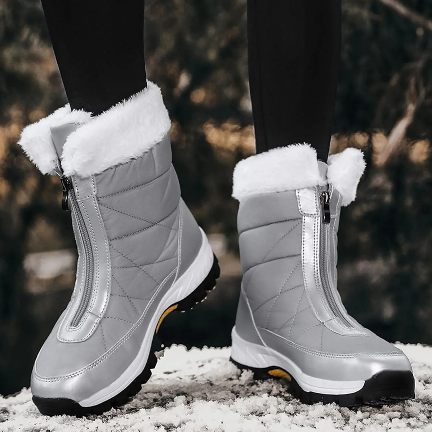 Snow Boots Cute Snow Boots for Women Waterproof Warm Non Slip Snow Boots for Women Wide Extra Wide Calf Womens Snow Boots Winter Womens Boots Snow Womens Winter Ankle Boots