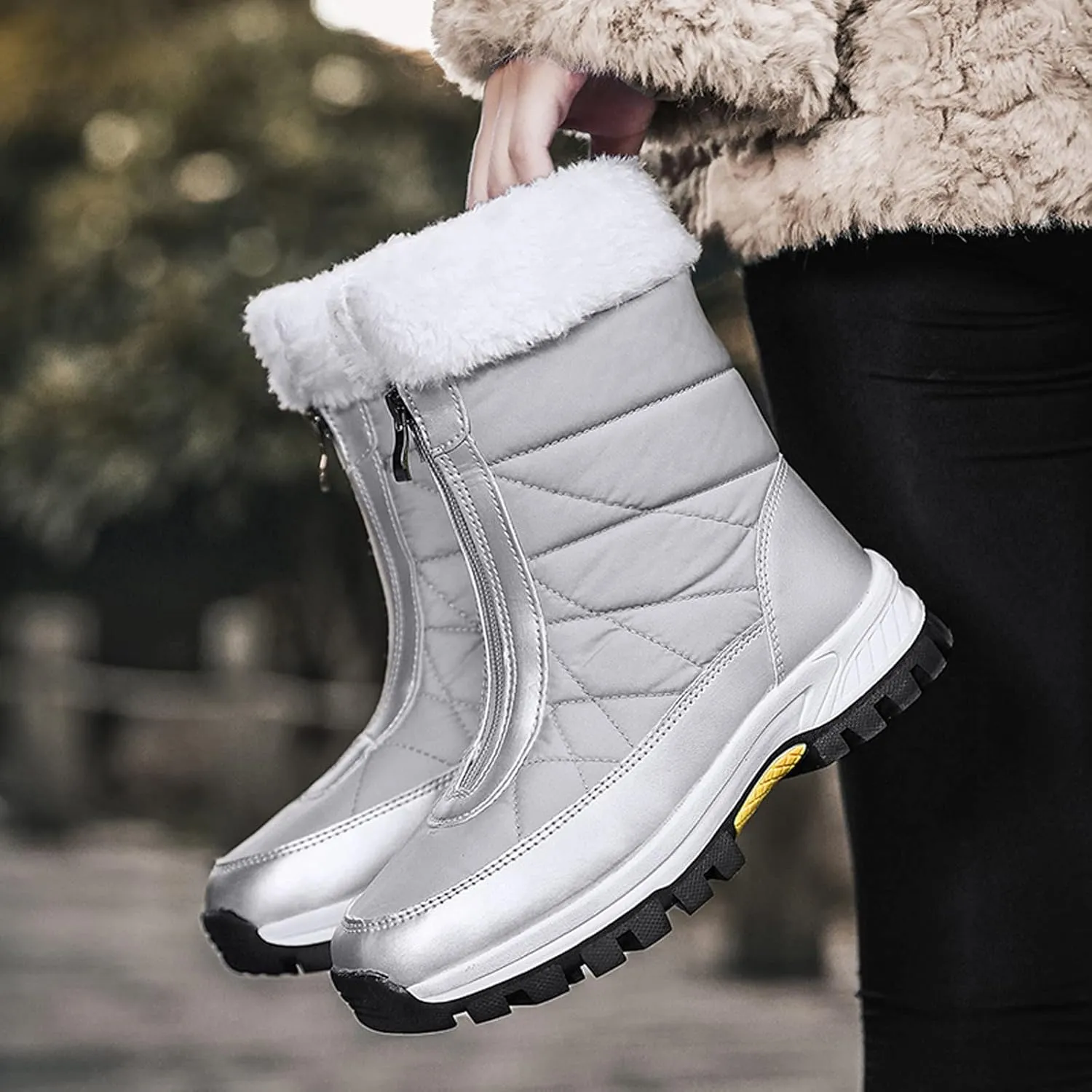 Snow Boots Cute Snow Boots for Women Waterproof Warm Non Slip Snow Boots for Women Wide Extra Wide Calf Womens Snow Boots Winter Womens Boots Snow Womens Winter Ankle Boots