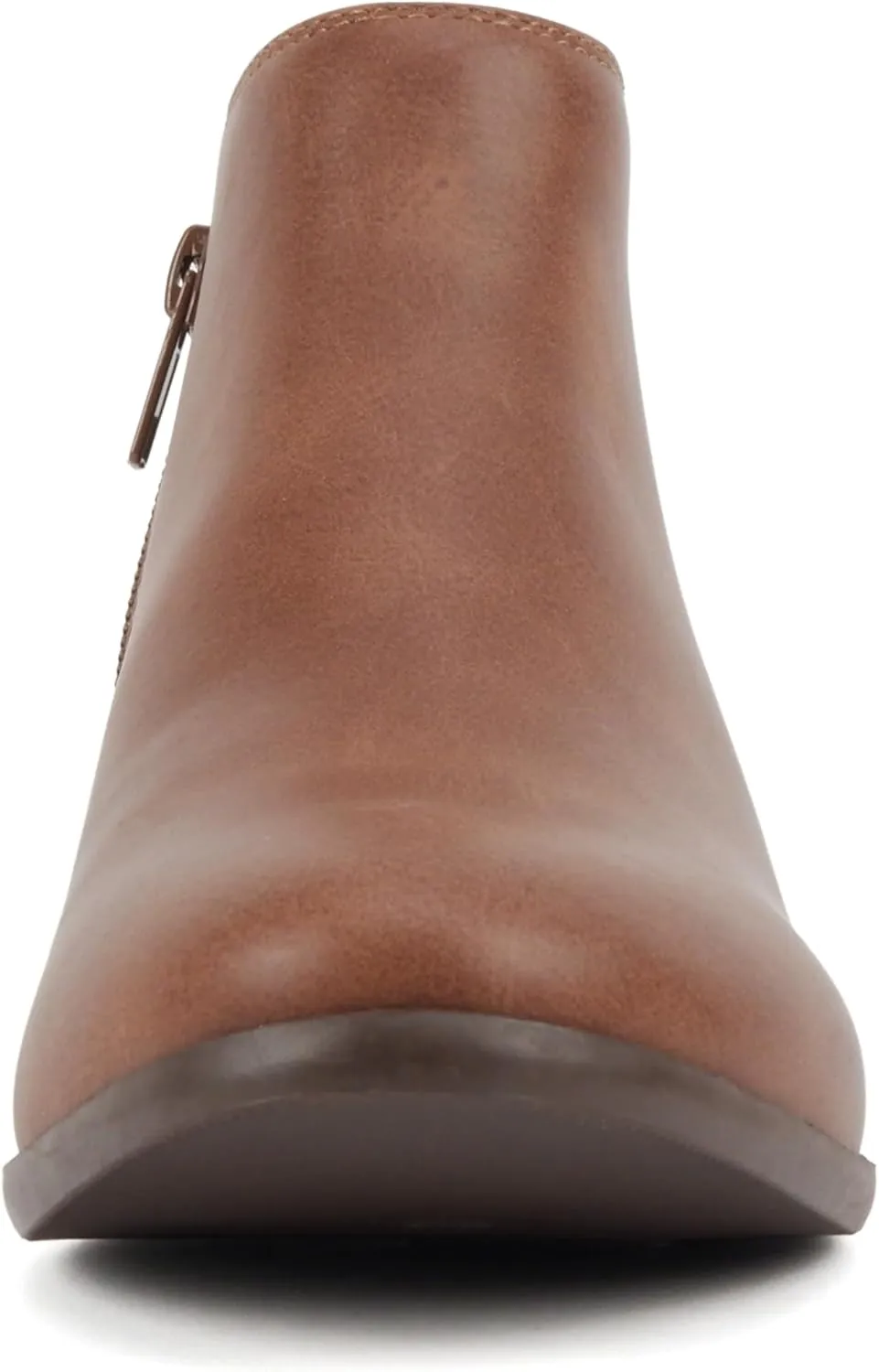 Soda “CHARMER” ~ Women Pointed Toe Elastic Gore Low Heel Ankle Bootie with Zipper Closure