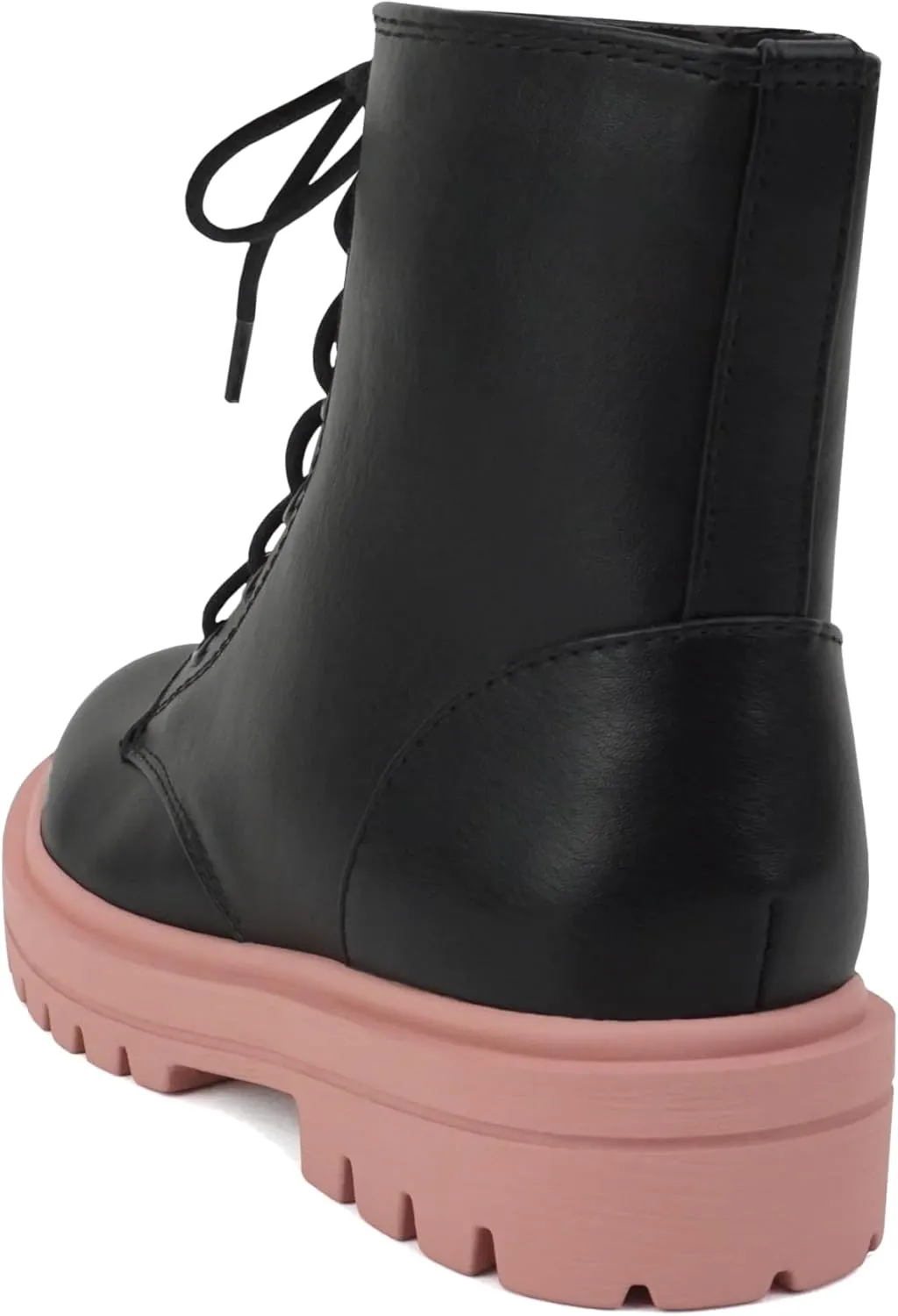 Soda FIRM-2 KIDS/CHILDREN/GIRLS Lug Sole Fashion Combat Ankle Bootie Lace up w/Side Zipper