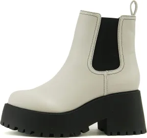 Soda INSTANT Women Chunky Lug Sole Mid Heel Chelsea Fashion Ankle Bootie w/Double Elastic Gore