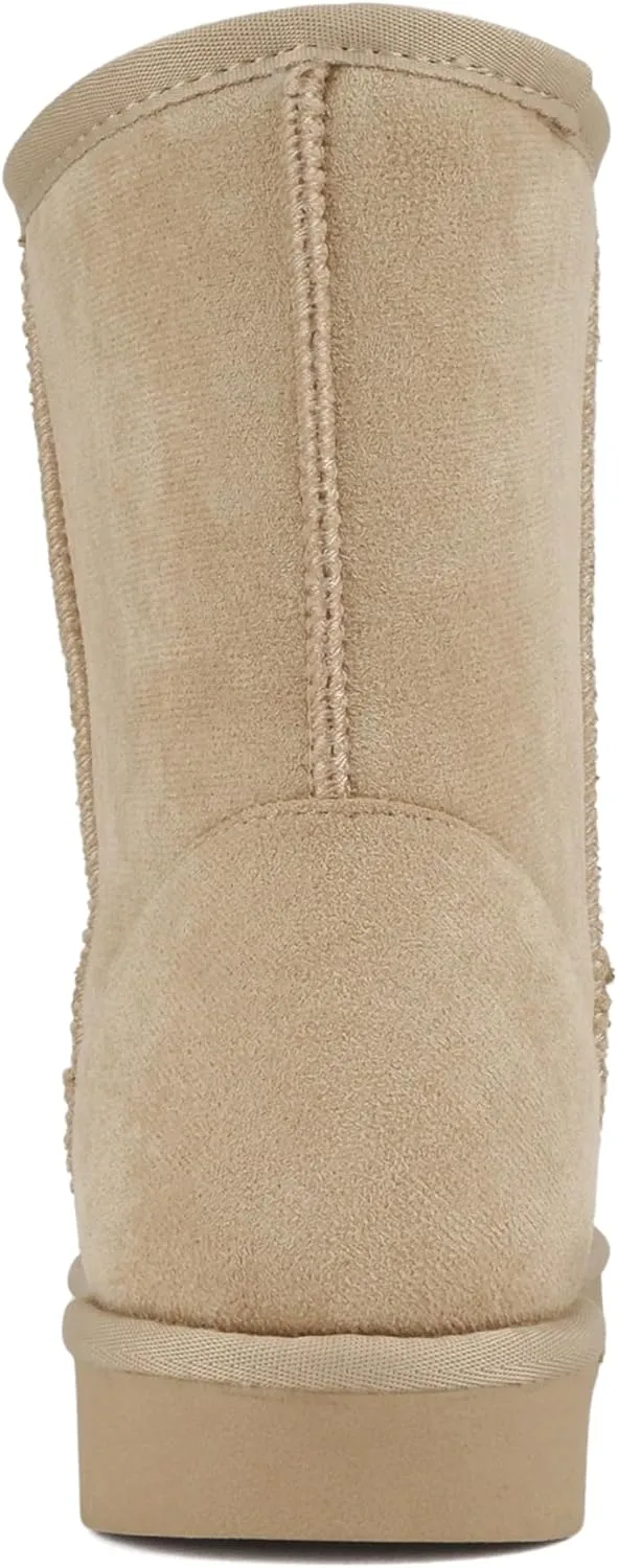Soda “Kuron” ~ Women Round Toe Lug Sole Low Flatform Sherpa-lined Ankle Boot