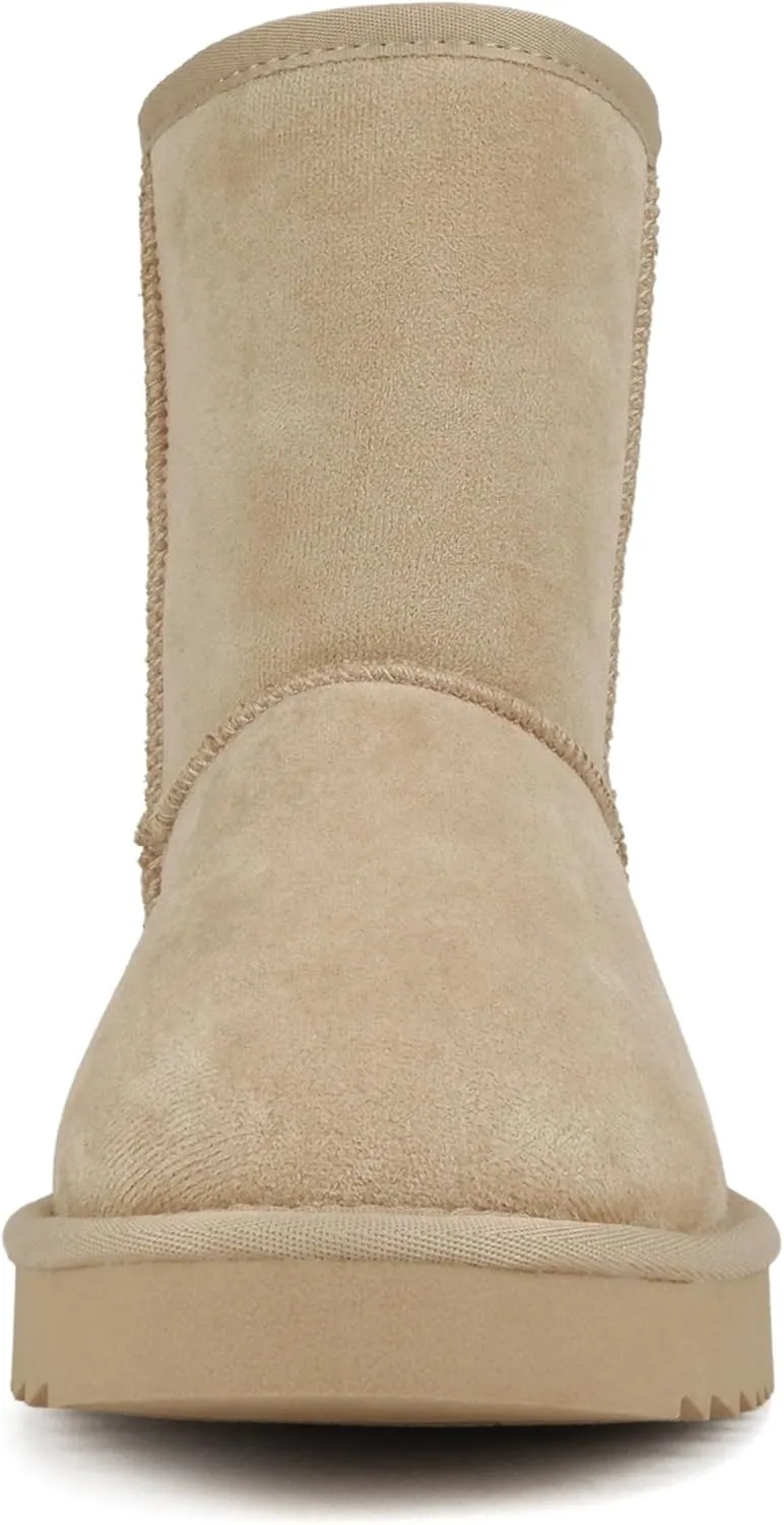 Soda “Kuron” ~ Women Round Toe Lug Sole Low Flatform Sherpa-lined Ankle Boot