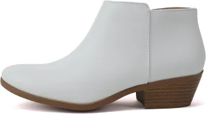 Soda Mug - Western Inspired Bootie w/Zipper and Chucky Low Stacked Heels