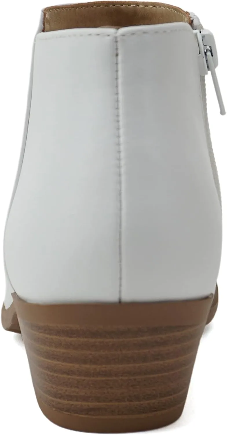 Soda Mug - Western Inspired Bootie w/Zipper and Chucky Low Stacked Heels