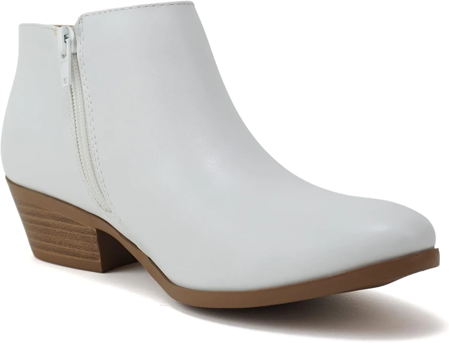 Soda Mug - Western Inspired Bootie w/Zipper and Chucky Low Stacked Heels