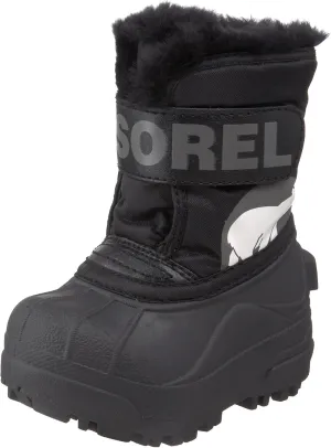 Sorel Snow Commander Winter Boot,Black/Charcoal,4 M US Toddler