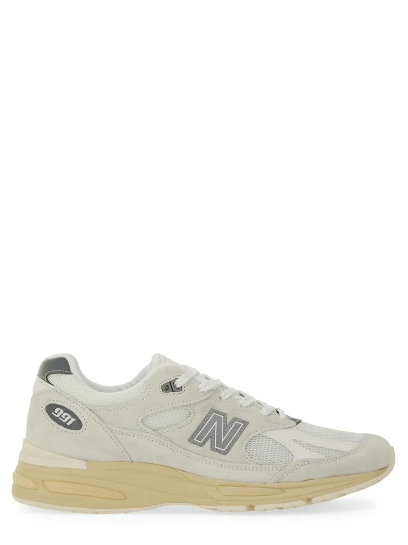 Sporty Pigskin And Mesh Sneakers With Cushioned Sole