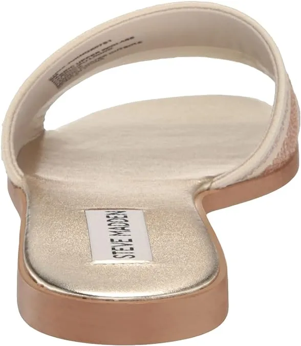 Steve Flat Gold Knox Strap On Madden Slip Rhinestone Toe Round Super savings Open Woven Unbeatable assortment Sandal