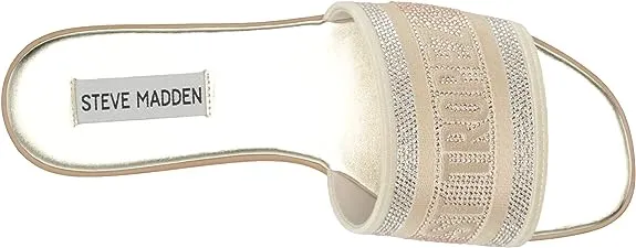 Steve Flat Gold Knox Strap On Madden Slip Rhinestone Toe Round Super savings Open Woven Unbeatable assortment Sandal