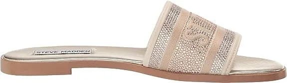 Steve Flat Gold Knox Strap On Madden Slip Rhinestone Toe Round Super savings Open Woven Unbeatable assortment Sandal
