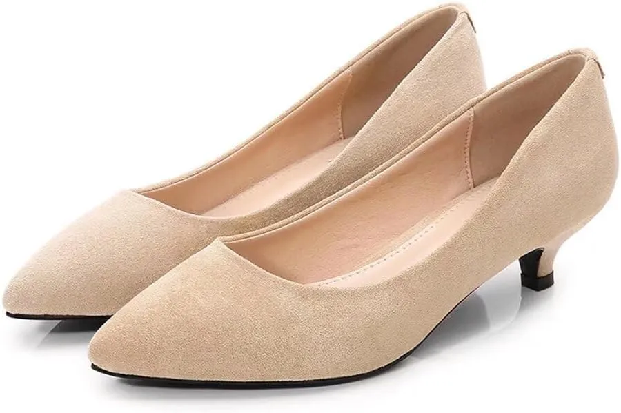 Stunner Women's Classic Fashion Pointed Toe Low Heel Dress Pumps Shoes