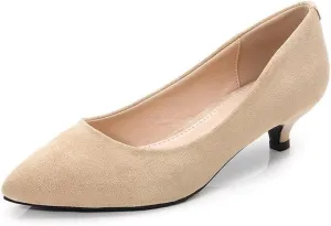 Stunner Women's Classic Fashion Pointed Toe Low Heel Dress Pumps Shoes