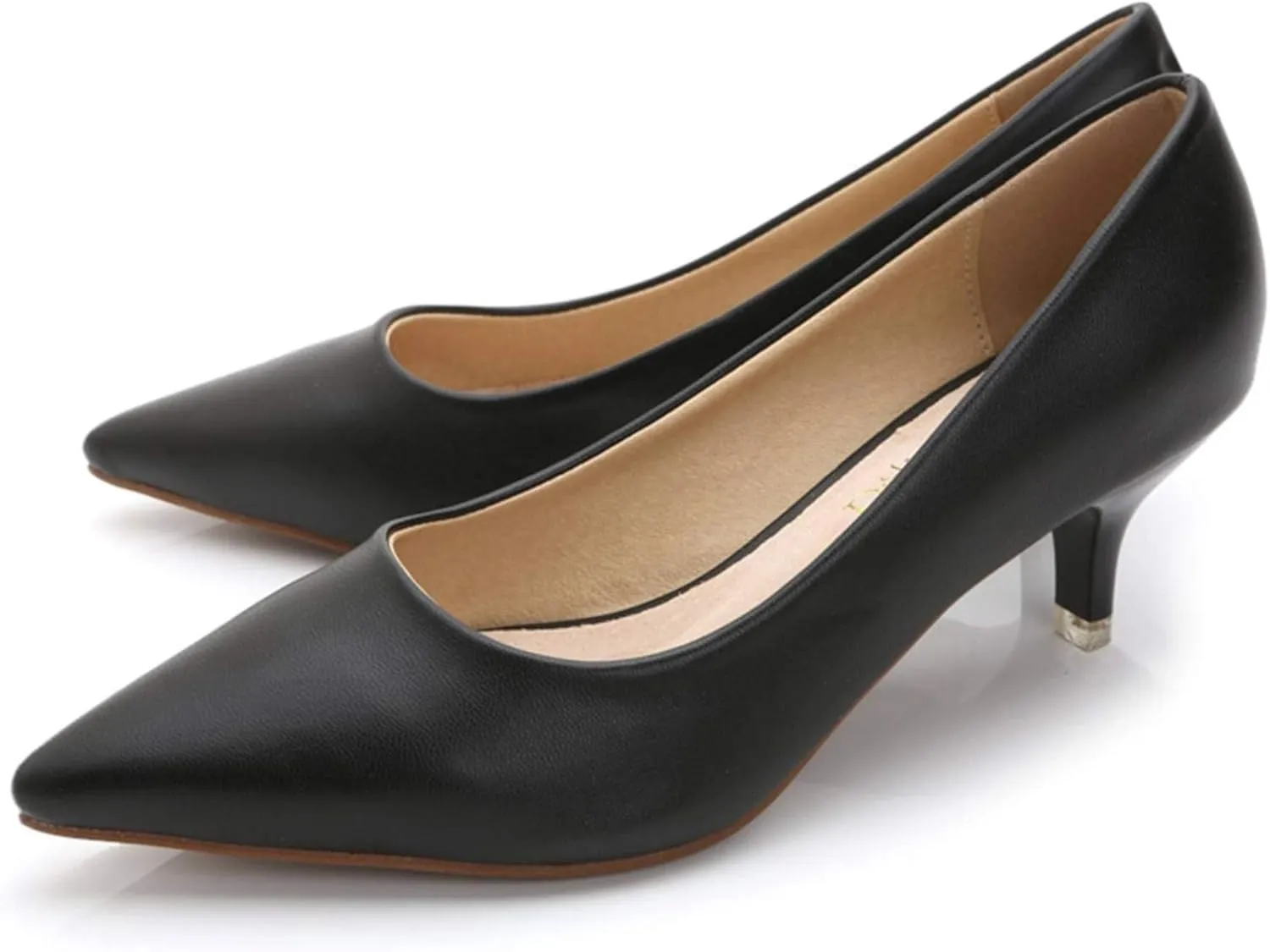 Stunner Women's Classic Fashion Pointed Toe Low Heel Dress Pumps Shoes