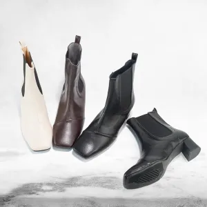 SUaSHI 1052 Side Stretchable Short Ankle Boots