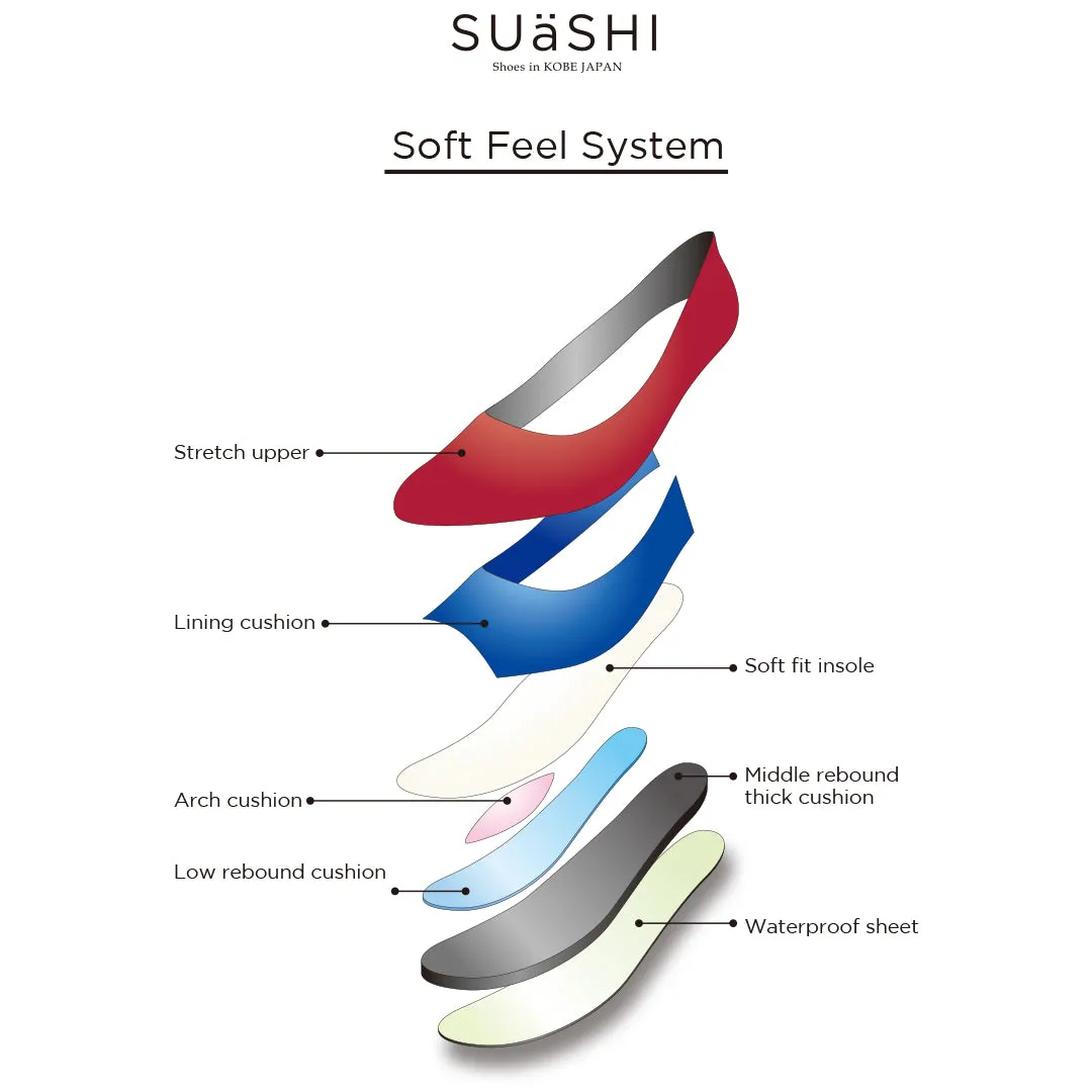SUaSHI 9231 Gold Edge Pumps Square Toe
