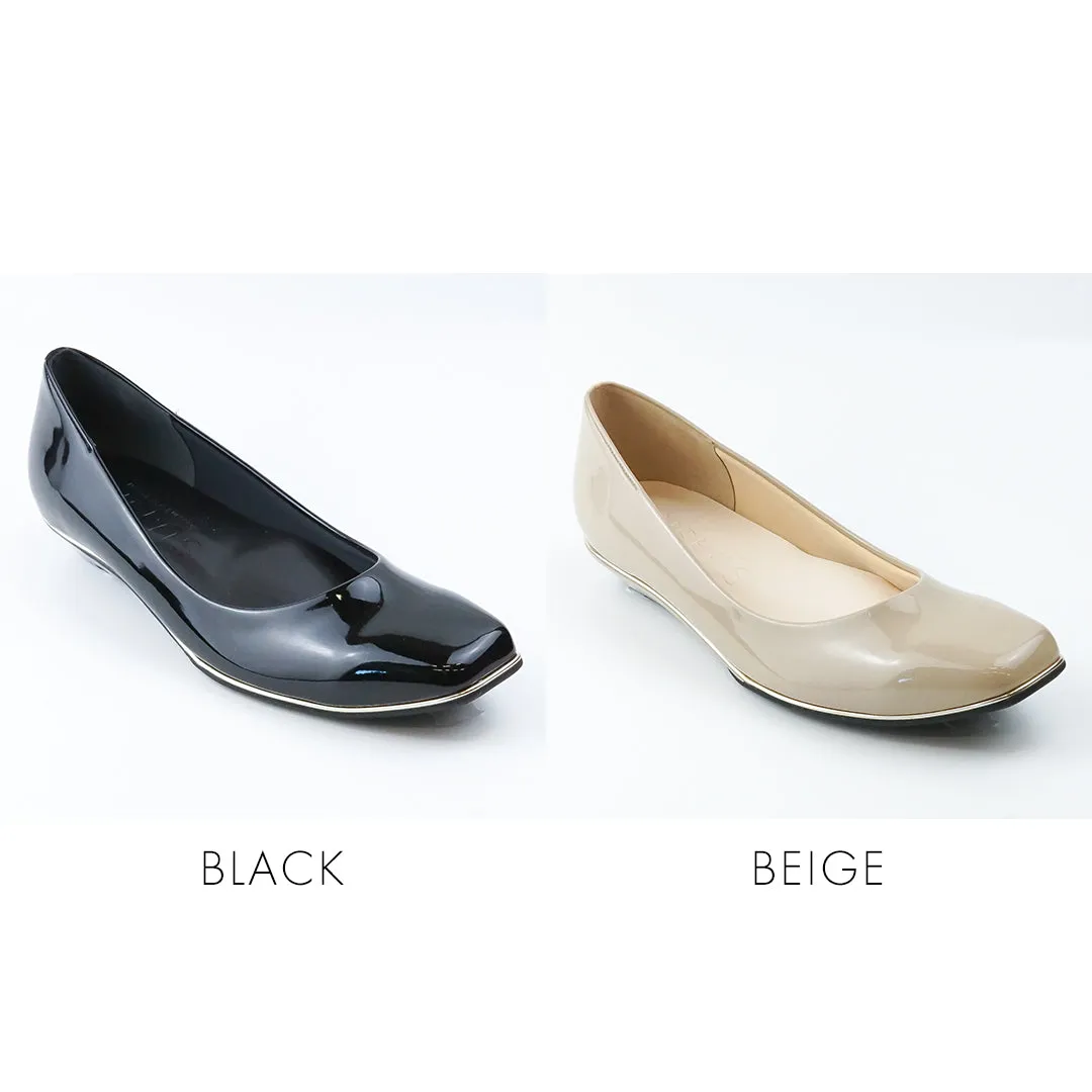 SUaSHI 9231 Gold Edge Pumps Square Toe