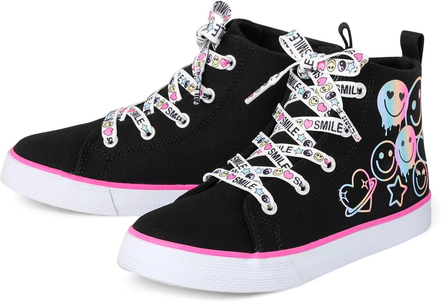 The Children's Place Girls' Casual Lace Up Hi Top Sneaker