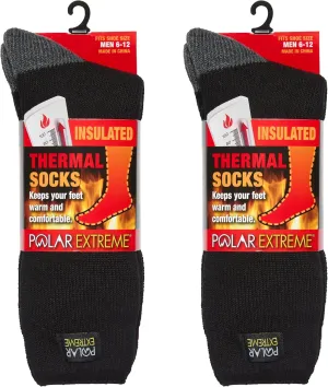 Thermal Hiking Sock For Men & Women, Insulated Warmth for Cold Weather Boot Comfort, One Size Fits Most, 2 Pack