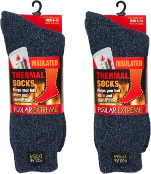 Thermal Hiking Sock For Men & Women, Insulated Warmth for Cold Weather Boot Comfort, One Size Fits Most, 2 Pack