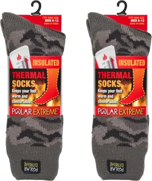 Thermal Hiking Sock For Men & Women, Insulated Warmth for Cold Weather Boot Comfort, One Size Fits Most, 2 Pack