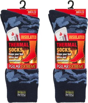 Thermal Hiking Sock For Men & Women, Insulated Warmth for Cold Weather Boot Comfort, One Size Fits Most, 2 Pack