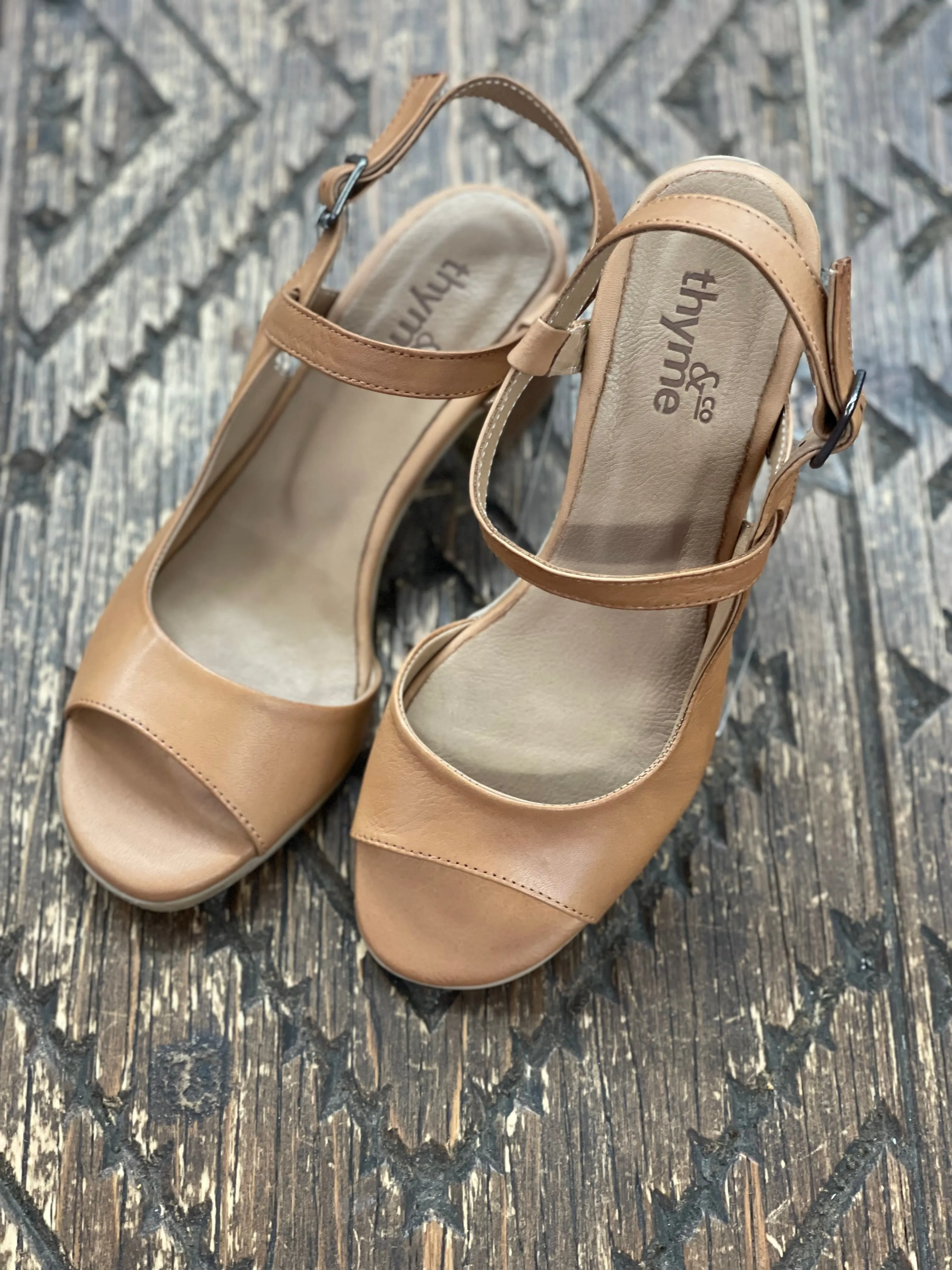 Thyme & Co Whitney Tan Heel