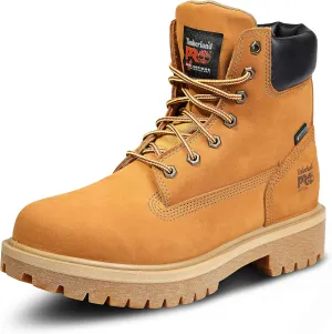 Timberland PRO Men's Direct Attach 6 Inch Soft Toe Insulated Waterproof Industrial Work Boot, Wheat Nubuck, 11.5 W