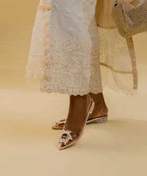 Tina Transparent Flats (Gold)