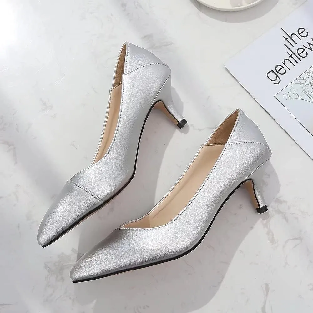 TN TANGNEST Women's Classic Pointed Toe Dress Shoes Party Low Heel Pumps