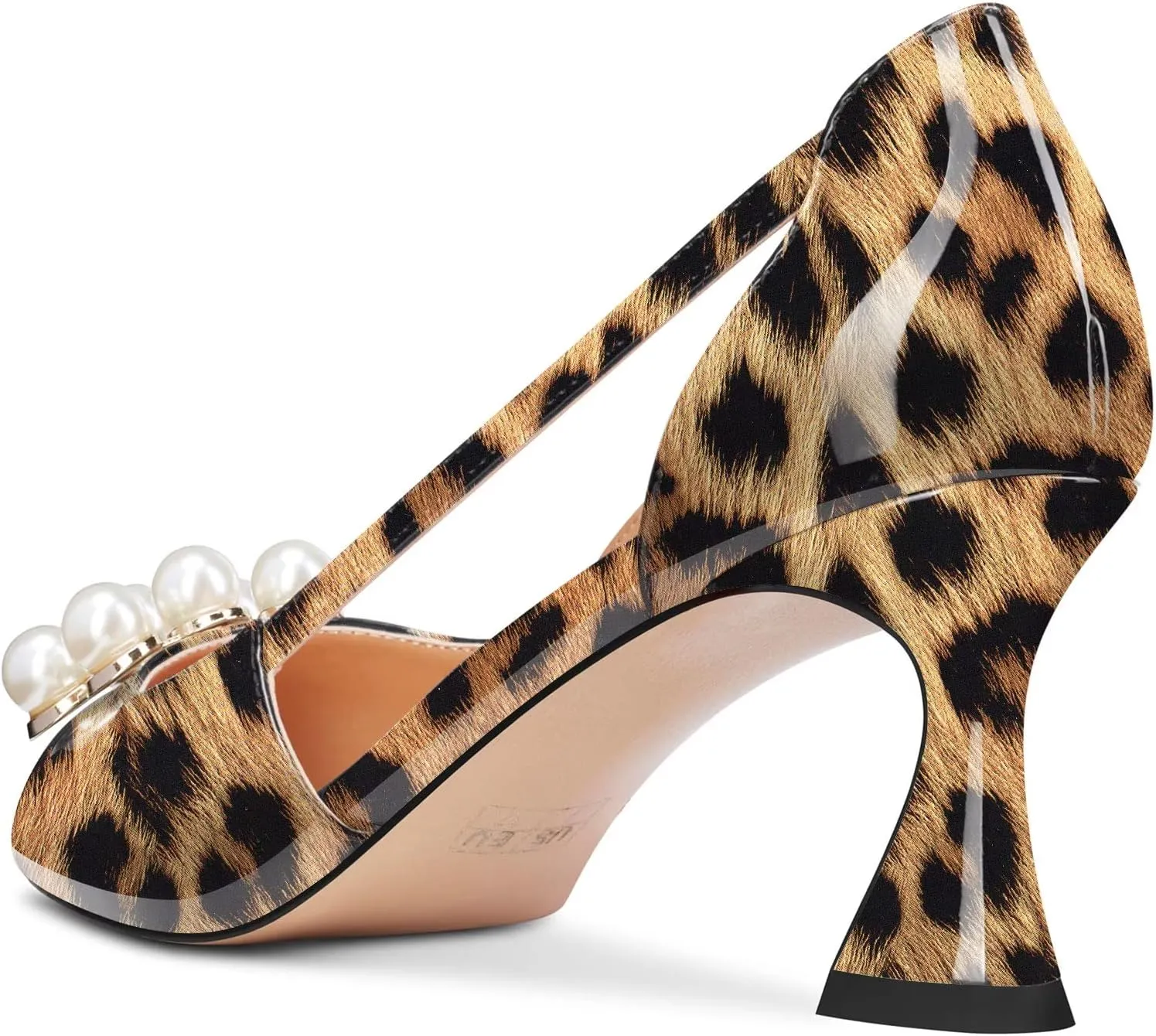TNYNFBEB Women Chunky Block Mid Heel Close Pointed Toe Pumps Slip-on Rhinestone Crystal Party Cute 2.6 Inches Heels
