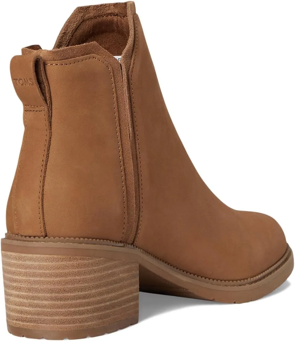 TOMS Womens Hailey Round Toe Pull On Casual Boots Ankle Low Heel 1-2" - Brown