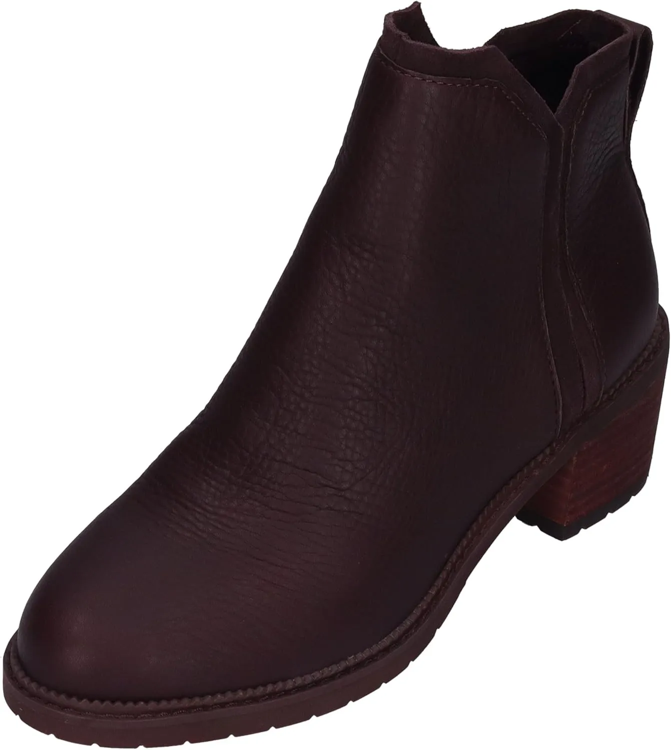 TOMS Womens Hailey Round Toe Pull On Casual Boots Ankle Low Heel 1-2" - Brown