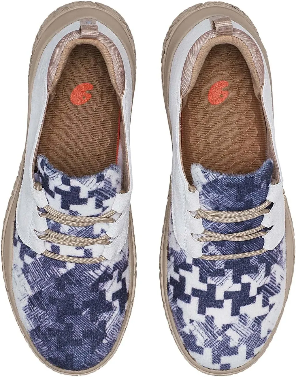 UIN Women's Walking Shoes Lace Up Casual Comfortable Art Painted Travel Sneaker Bardenas