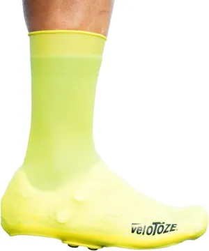 veloToze Tall Silicone Shoe Cover with Snaps - Covers Road Cycling Shoes - Waterproof, Windproof Reusable Boot-Style Overshoes for Bike Rides in Winter, Rain, Cold Weather Biking - for Men and Women